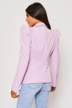 Savannah - Lilac Gold Button Puff Sleeve Blazer -Outlet Sarto Base Store 28 05 MISSG 14117