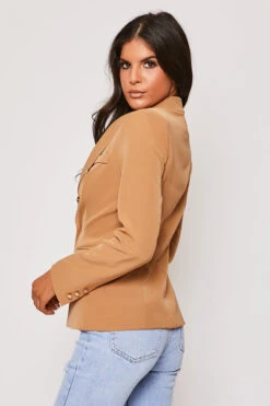 Rafal - Tan Gold Button Double Breast Blazer -Outlet Sarto Base Store 28 05 MISSG 14151