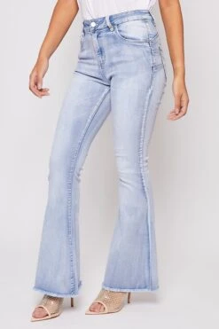 Chaise - Light Blue Denim High Waisted Flared Jeans 7 Chaise - Light Blue Denim High Waisted Flared Jeans -Outlet Sarto Base Store 28 05 missg 3593