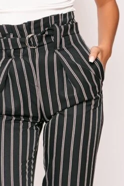 Alice - Navy & White Pin Stripe Cigarette Trousers -Outlet Sarto Base Store 28 09 missg 6700