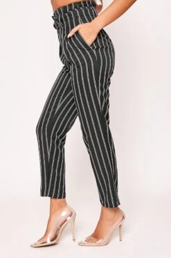 Alice - Navy & White Pin Stripe Cigarette Trousers -Outlet Sarto Base Store 28 09 missg 6708