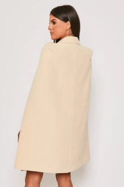 Brea - Nude Caped Belted Blazer Dress -Outlet Sarto Base Store 31 01 MISSG 62112