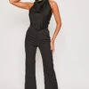 Brigitte - Black Tailored High Waisted Flare Trousers