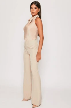Brigitte - Nude Tailored High Waisted Flare Trousers -Outlet Sarto Base Store 31 01 MISSG 62724