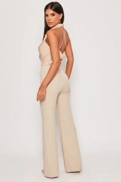 Brigitte - Nude Tailored High Waisted Flare Trousers -Outlet Sarto Base Store 31 01 MISSG 62734