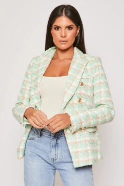 Chester - Premium Mint Check Woven Blazer -Outlet Sarto Base Store 31 01 MISSG 63104