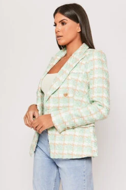 Chester - Premium Mint Check Woven Blazer -Outlet Sarto Base Store 31 01 MISSG 63111