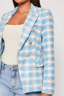 Chester - Premium Blue Check Woven Blazer 7 Chester - Premium Blue Check Woven Blazer -Outlet Sarto Base Store 31 01 MISSG 63132