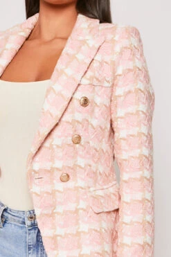 Chester - Premium Pink Check Woven Blazer 7 Chester - Premium Pink Check Woven Blazer -Outlet Sarto Base Store 31 01 MISSG 63178