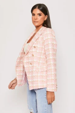 Chester - Premium Pink Check Woven Blazer 8 Chester - Premium Pink Check Woven Blazer -Outlet Sarto Base Store 31 01 MISSG 63183