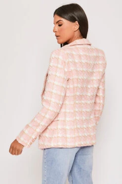 Chester - Premium Pink Check Woven Blazer 9 Chester - Premium Pink Check Woven Blazer -Outlet Sarto Base Store 31 01 MISSG 63189