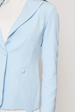 Felicita - Pale Blue Single Button Blazer -Outlet Sarto Base Store 31 10 missg 6863