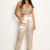 Mila - Gold Sequin Plunge Bralet