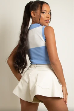 Jess - Blue Premium Ribbed Gold Button Trim Contrast Bodysuit -Outlet Sarto Base Store Screenshot2021 08 31at15.37.30