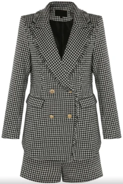 Emmalyn - Premium Black Houndstooth Gold Button Blazer & Short Set -Outlet Sarto Base Store Screenshot2022 01 14at14.01.14