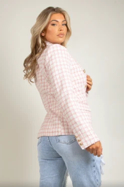 Willa - Premium Dogtooth Pink Tweed Tailored Blazer 7 Willa - Premium Dogtooth Pink Tweed Tailored Blazer -Outlet Sarto Base Store Screenshot2022 02 12at10.47.11