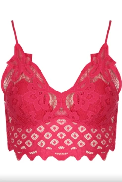 Yvonne - Hot Pink Crochet Crop Top -Outlet Sarto Base Store Screenshot2022 07 15at10.46.03