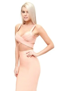 Lucia - Peach Bandage 2 Piece Set -Outlet Sarto Base Store missg.dec .2.20162432