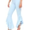 Flossie - Baby Blue Draped Frill Trousers