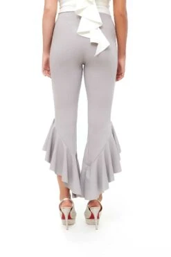 Flossie - Grey Draped Frill Trousers -Outlet Sarto Base Store missg.jun .20179879