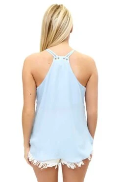 Brodie - Blue Double Strap Cami Top -Outlet Sarto Base Store missg.mar .20174741