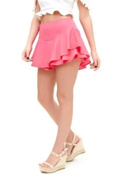 Lindi - Cerise Ruffle Hem Shorts -Outlet Sarto Base Store missg.may .20177700