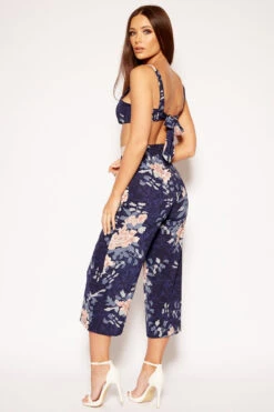 Sophy - Navy Floral Bralet & Culotte Co-Ord Set -Outlet Sarto Base Store missg.may .201827032