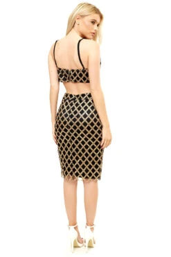 Ysabel - Black & Gold Diamond Glitter Two Piece Set 8 Ysabel - Black & Gold Diamond Glitter Two Piece Set -Outlet Sarto Base Store missg.nov2 .201716790