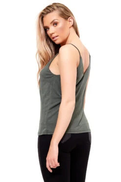 Nova - Olive Green Faux Suede Cami Top -Outlet Sarto Base Store missg.oct2 .201714601
