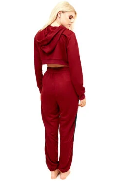 Kaylynn - Wine Cropped Hoodie Loungewear Set -Outlet Sarto Base Store missg.oct3 .201715285