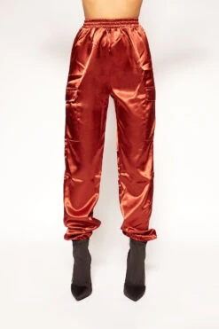 Harpa - Rust Satin High Waisted Utility Pants -Outlet Sarto Base Store missg.oct3 .201839790