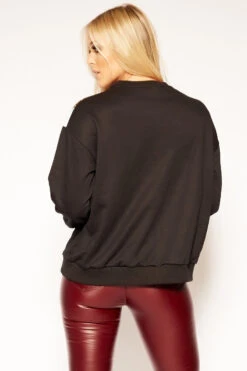 Celise - Gold & White Sequin Black Jumper 7 Celise - Gold & White Sequin Black Jumper -Outlet Sarto Base Store missg.oct .201837411