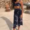 Sophy - Navy Floral Bralet & Culotte Co-Ord Set
