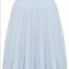 Kimberly - Pale Blue Pleated High Waisted Skirt
