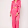 Serenity - Pink Wrap Top & High Waisted Trouser Co-ord