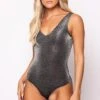 Harlea - Silver Lurex Bodysuit