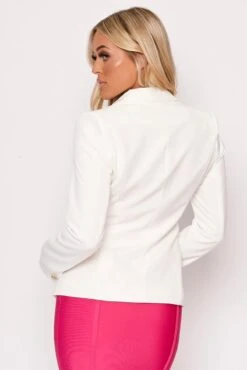 Rafal - White Gold Button Double Breast Blazer -Outlet Sarto Base Store wjrs5858